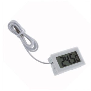 Bílý Akvarijní teploměr LCD -50 °C ~ + 110 °C