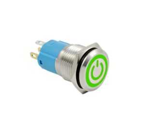 LED vodotěsný přepínač 12mm