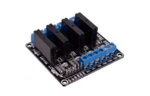 SSR Relé Modul 4 kanály 5VDC Low Level
