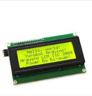 I2C 20x4 display pro jednodeskové počítače - žluté podsvícení