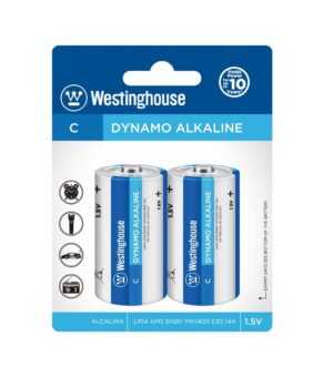2ks Malý Monočlánek C Baterie Alkalická Westinghouse LR14 (AM2