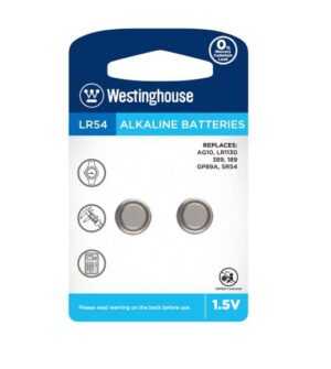 2 ks Knoflíková baterie Westinghouse LR54 (AG10