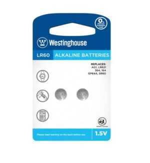 2 ks Knoflíková baterie Westinghouse LR60 (AG1