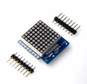 Shield LED matice 8x8 V1.0 s 8 stupňovou nastavitelnou intenzitou pro D1 mini