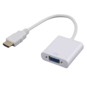 Adaptér 720p HDMI samec na VGA samice pro PC DVD HDTV - Bílá