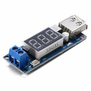 Step-down měnič DC4.5-40V na 5V/2A USB LED voltmetr