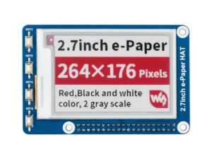 Waveshare 2.7" 264x176 e-Paper displej HAT 3 barvy