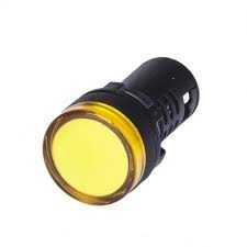 Signální LED světlo 22mm AC/DC 12V – žlutá