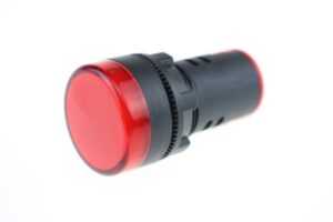 Signální LED světlo 22mm AC/DC 12V – červená
