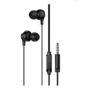 Borofone sluchátka 3.5 mm jack s mikrofonem - Černá