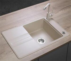 Concept Granitový dřez s odkapem DG10N50be Nobles BÉŽOVÝ