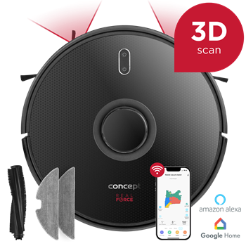 Concept Robotický vysavač s mopem 2v1 REAL FORCE Laser 3D VR3400